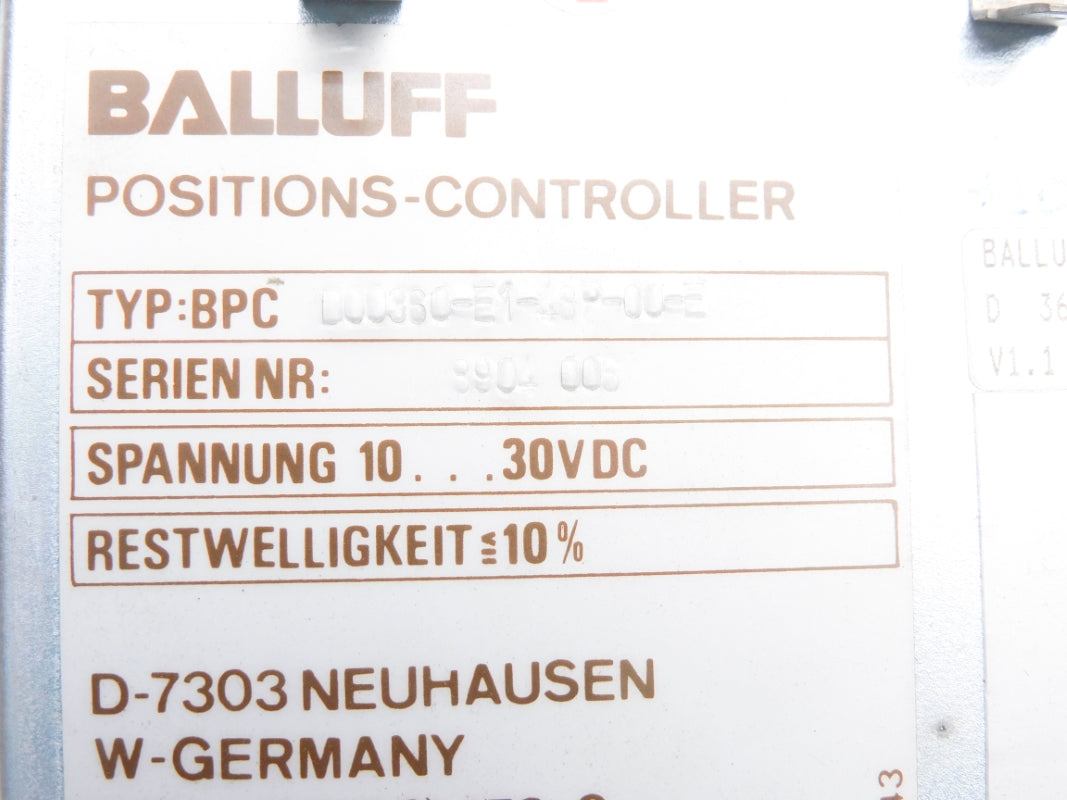 BALLUFF BPCD00360-E1-48P-00-E 30VDC UNMP