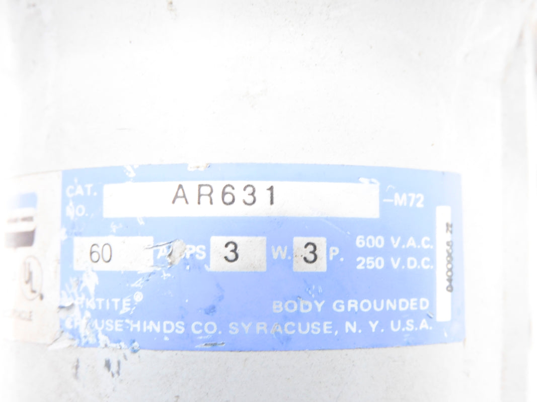 CROUSE HINDS AR631-M72 600VAC 60A UNMP