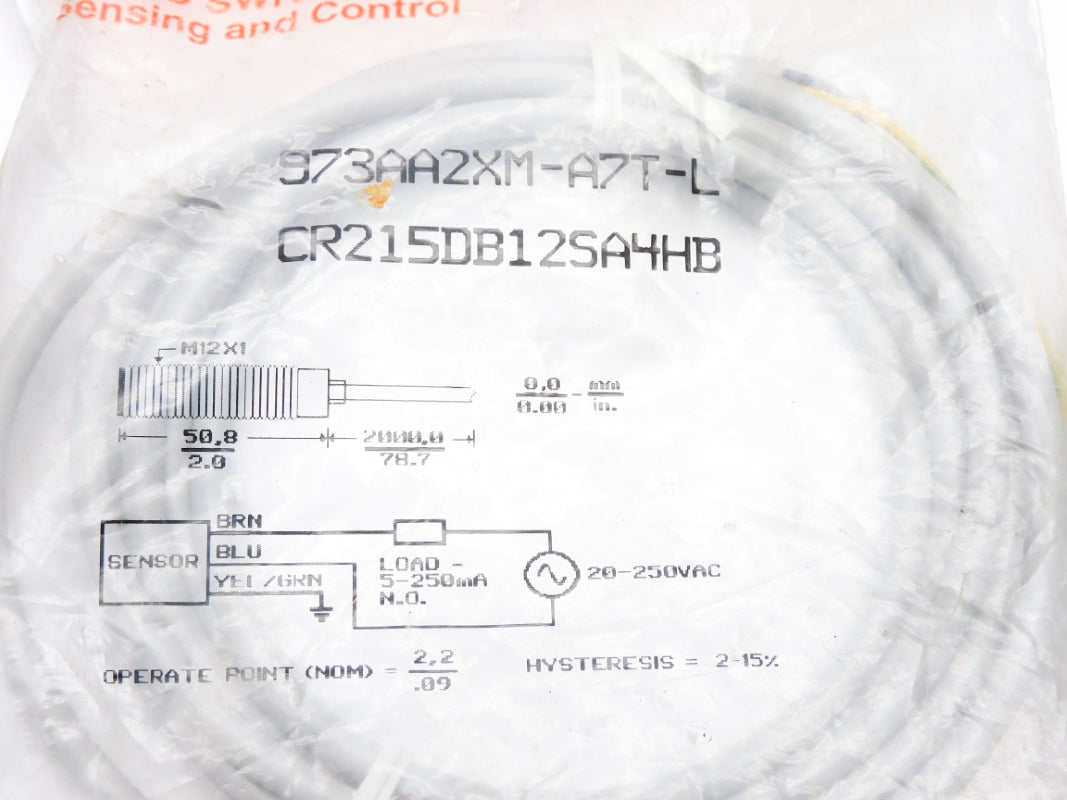 HONEYWELL 973AA2XM-A7T-L CR215DB12SA4HB 250VAC NSMP