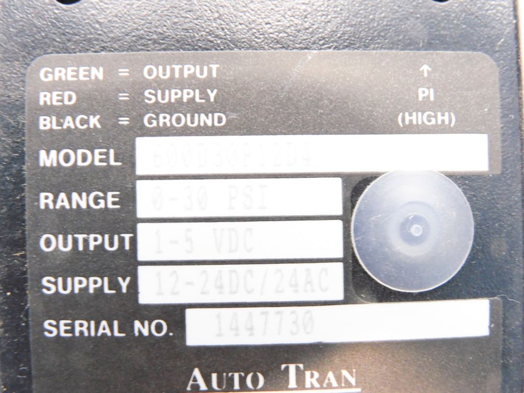 AUTO TRAN 600D30P12D4 5VDC 30PSI NSNP