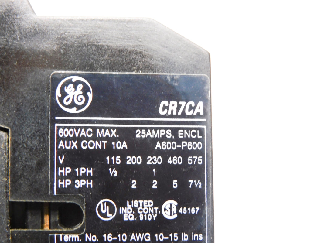 GENERAL ELECTRIC CR7CAH 24V 10A NSMP