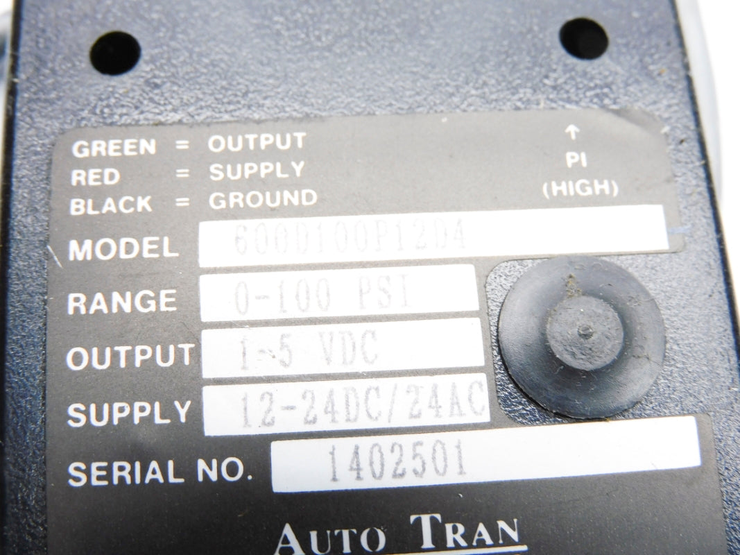 AUTO TRAN 600D100P12D4 5VDC 100PSI NSNP