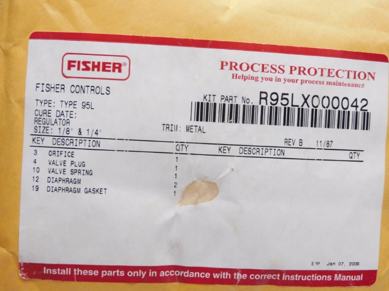 FISHER R95LX000042 NSMP