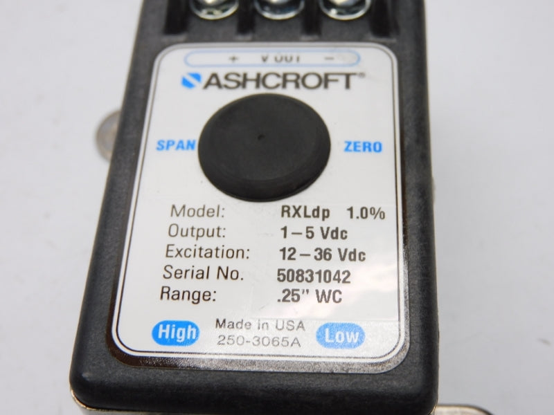 ASHCROFT RX-7-MB2-15-ST RXLDP 12-36VDC .25"WC NSMP