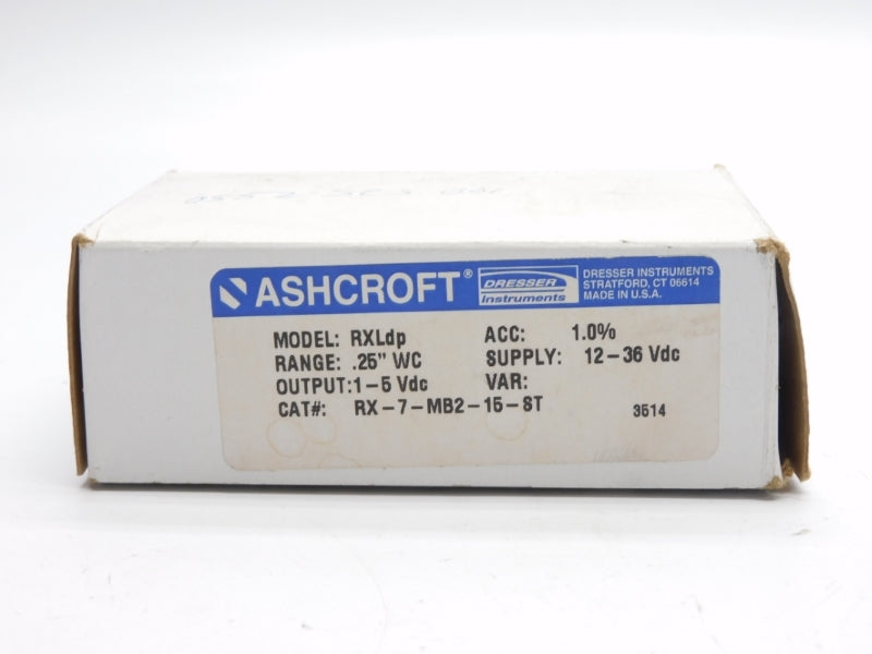 ASHCROFT RX-7-MB2-15-ST RXLDP 12-36VDC .25"WC NSMP