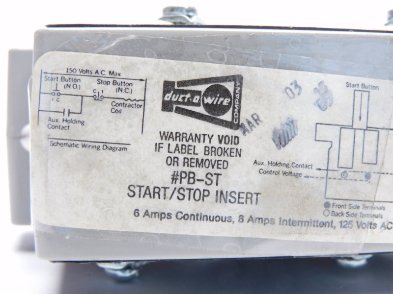 DUCT-O-WIRE PB-ST 125V 8A NSNP
