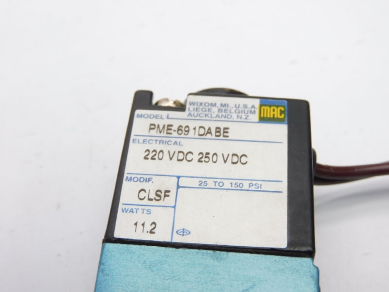 MAC PME-691DABE 220/250VDC 25-150PSI NSNP