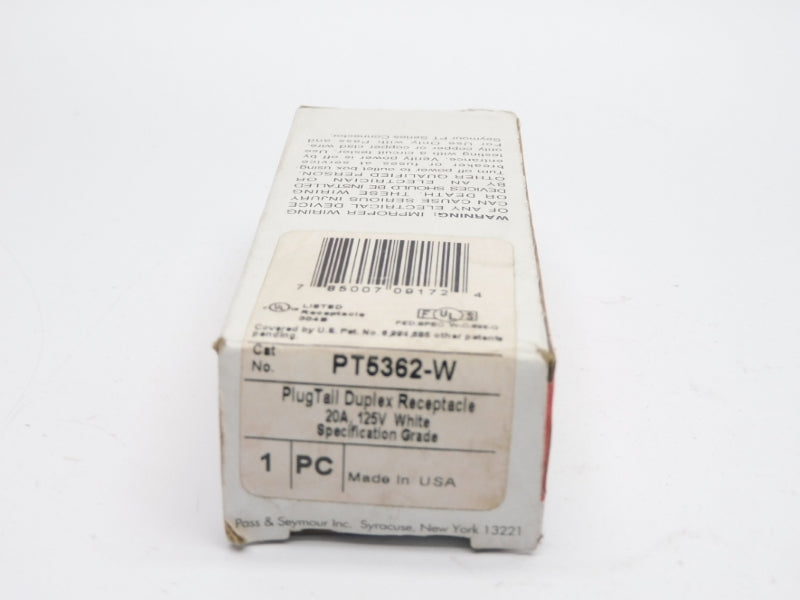 PASS&SEYMOUR LEGRAND PT5362-W 125V 20A NSMP