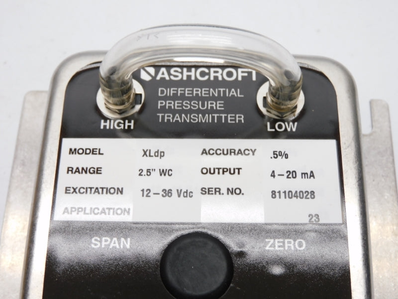 ASHCROFT XL-5-MB2-42-ST XLDP 12-36VDC 2.5"WC NSMP