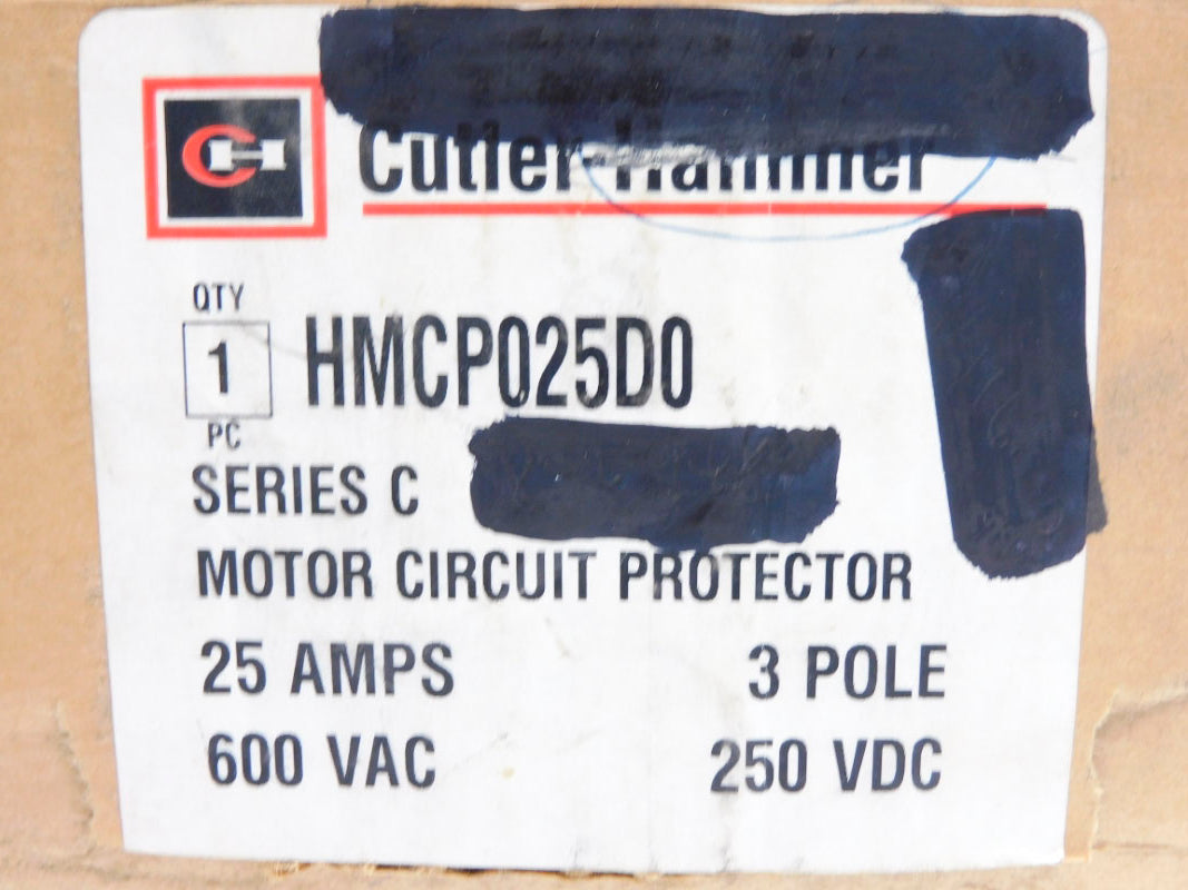CUTLER HAMMER HMCP025D0 SER. C 600VAC 25A NSMP