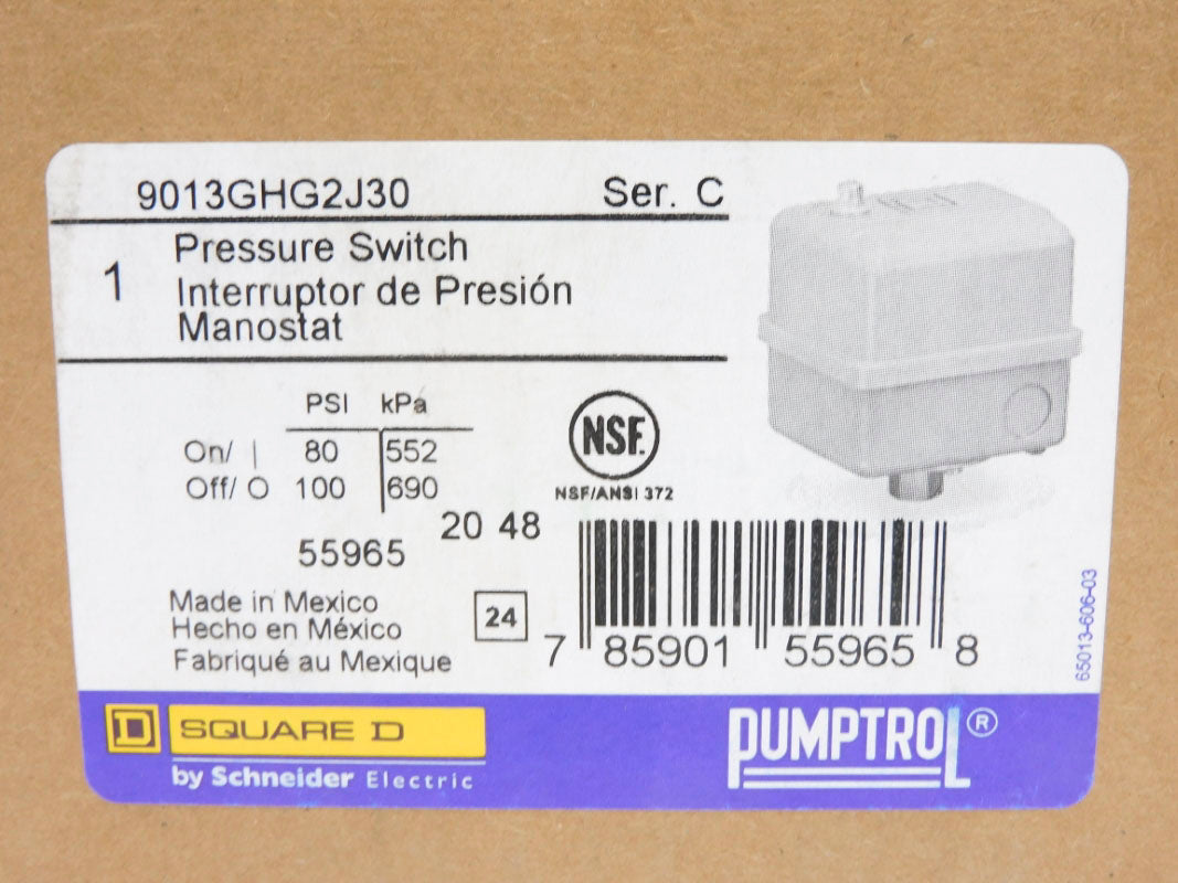SQUARE D 9013GHG2J30 SER. C 460/575V 80/100PSI NSMP