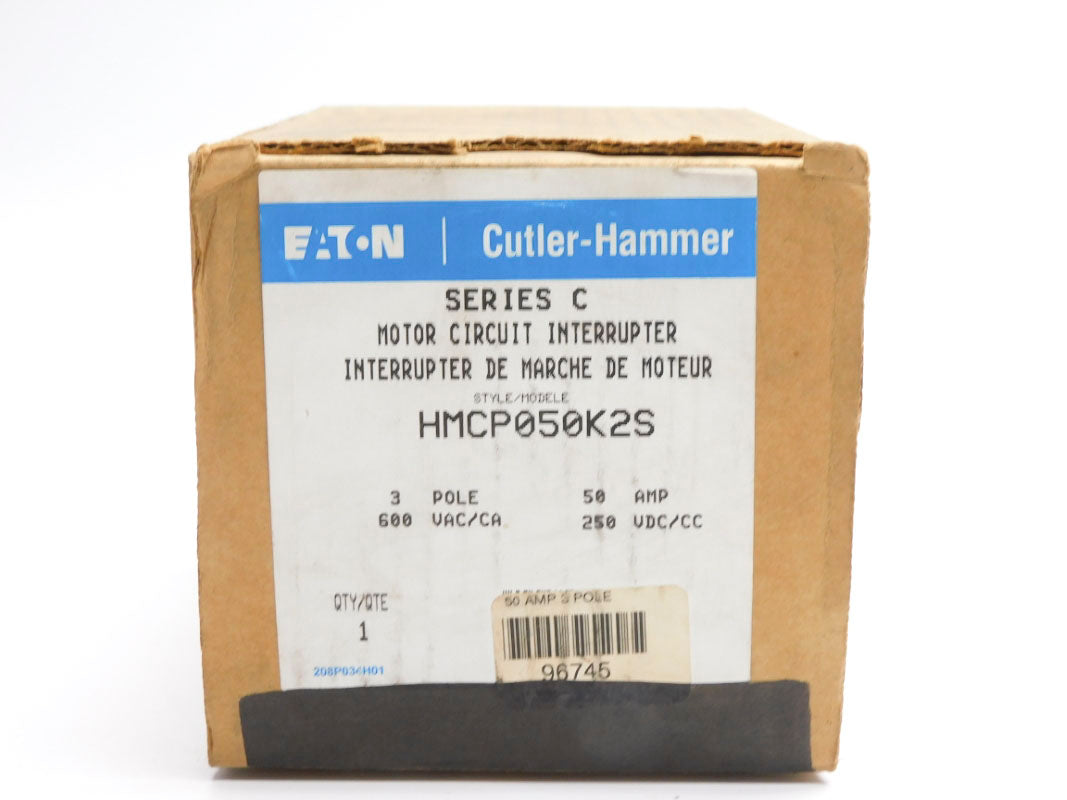 CUTLER HAMMER HMCP050K2S SER. C 600VAC 50A NSMP
