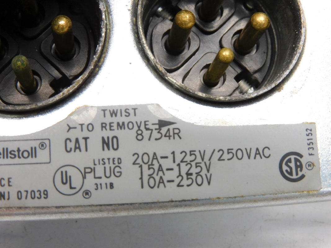 RUSSELL&STOLL 8734R F12127CR 250VAC 20A NSMP