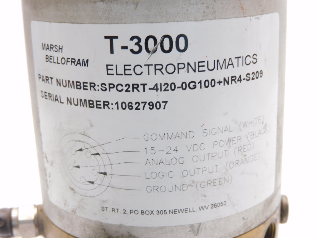 MARSH BELLOFRAM SPC2RT-4I20-0G100+NR4-S209 T-3000 15- 24VDC 300PSI UNMP