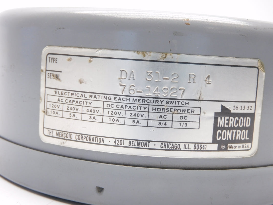 MERCOID CONTROL DA31-2R4 440A 10A 35PSIG UNMP