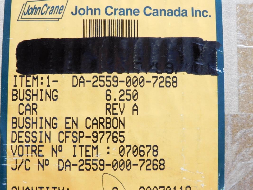 JOHN CRANE DA-2559-000-7268 6.250" (PKG OF 2) NSMP