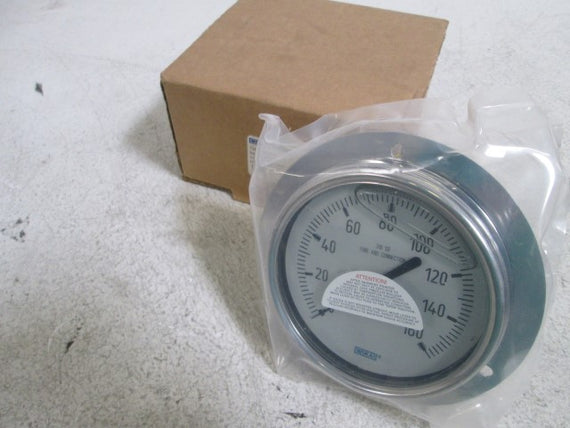 WIKA GAUGE 233.54 4" 160PSI 1/4" NPT LBM 50244001 *NEW IN BOX*