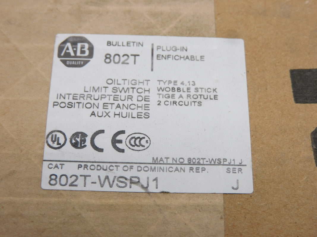 ALLEN BRADLEY 802T-WSPJ1 SER. J 300V 60A (BR/WH) NSMP