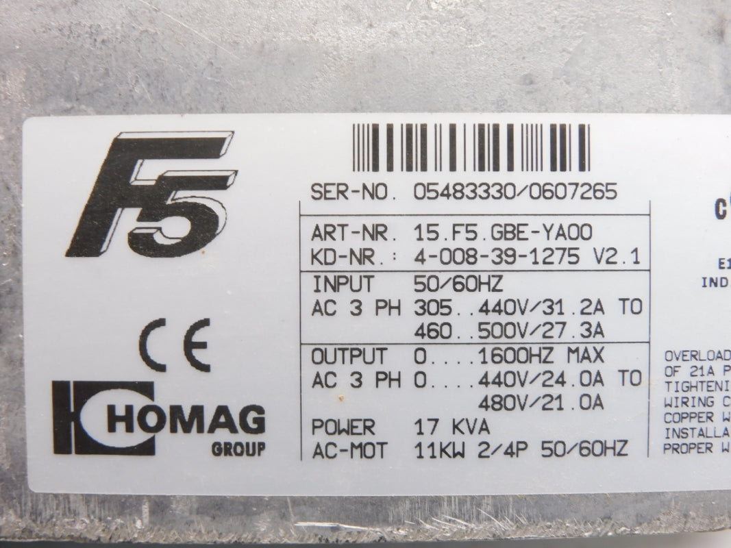 KEB 15.F5.GBE-YA00 4-008-39-1275 500V 27.3A NUPI