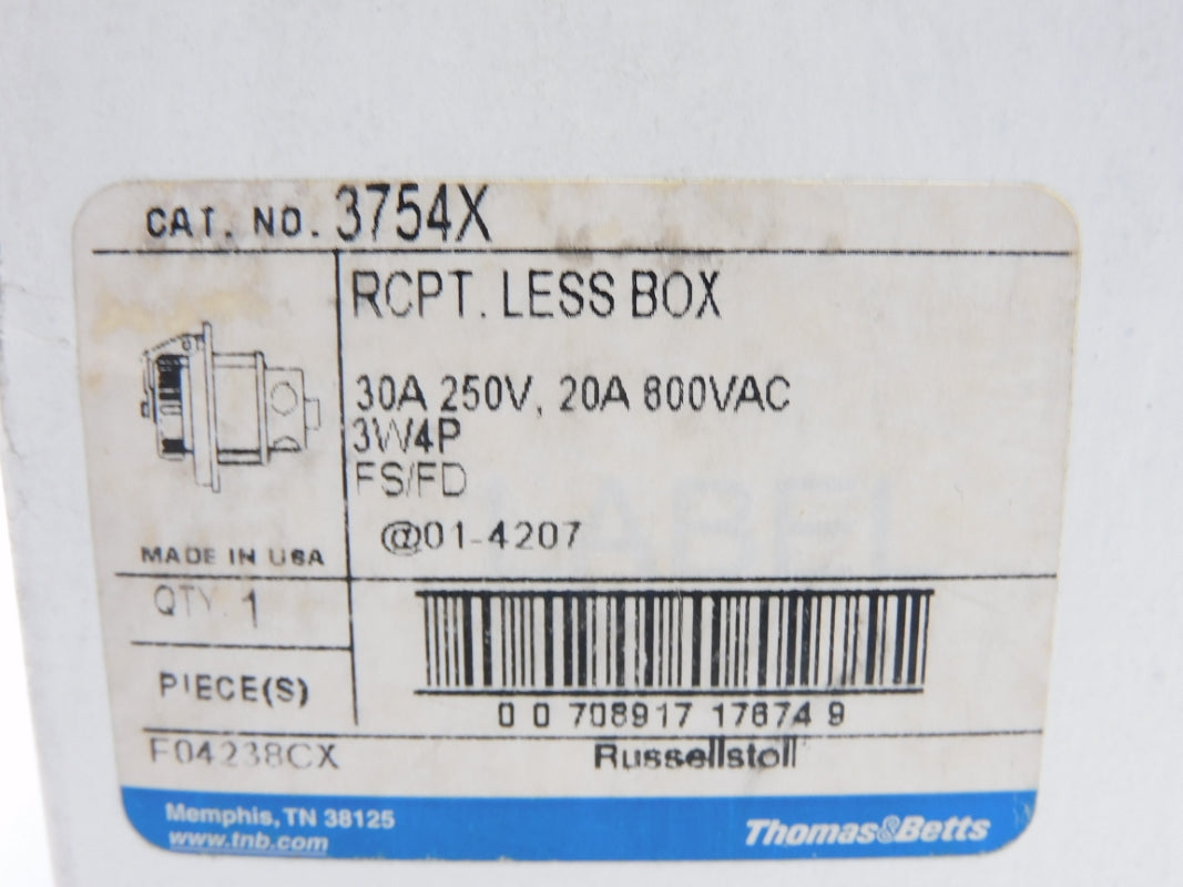 THOMAS&BETTS RUSSELLSTOLL 3754X 600VAC 30A NSMP