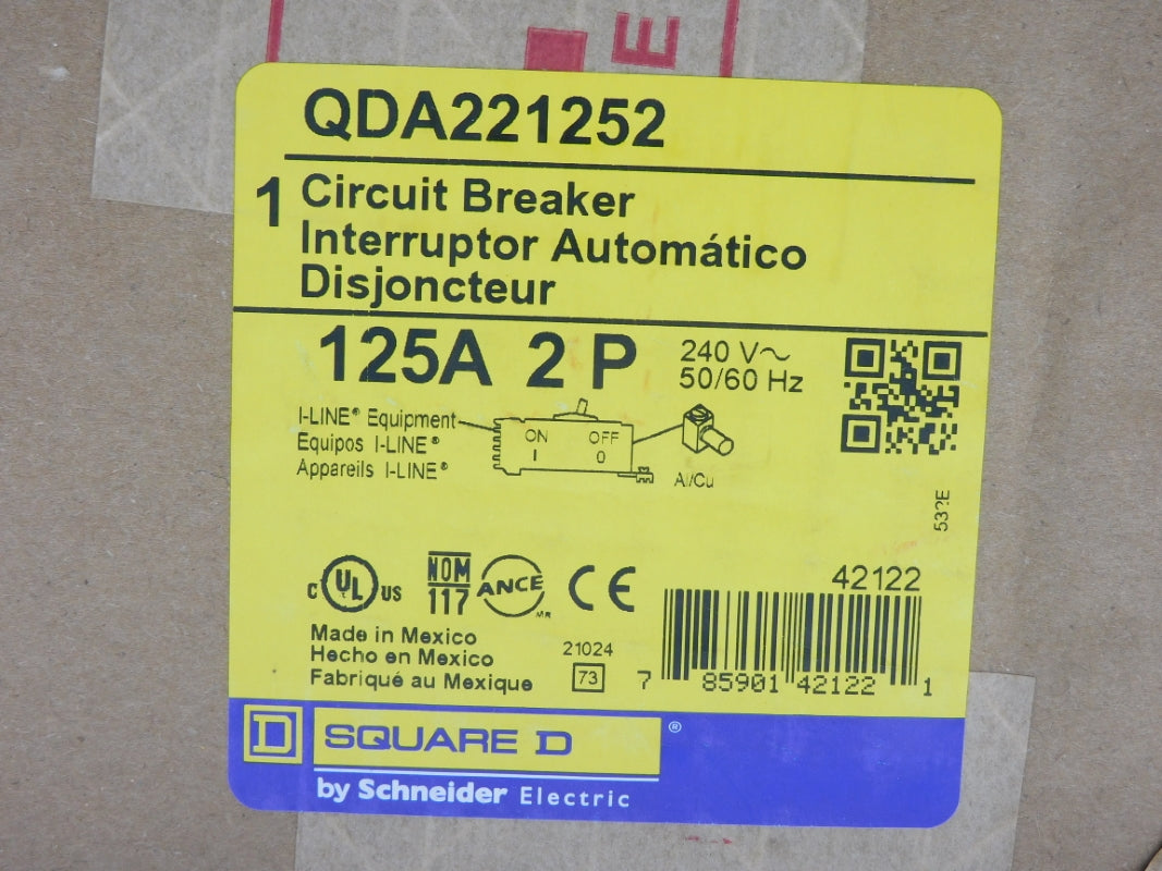SQUARE D QDA221252 240V 125A NSFS