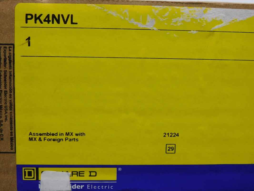 SQUARE D PK4NVL NSFS