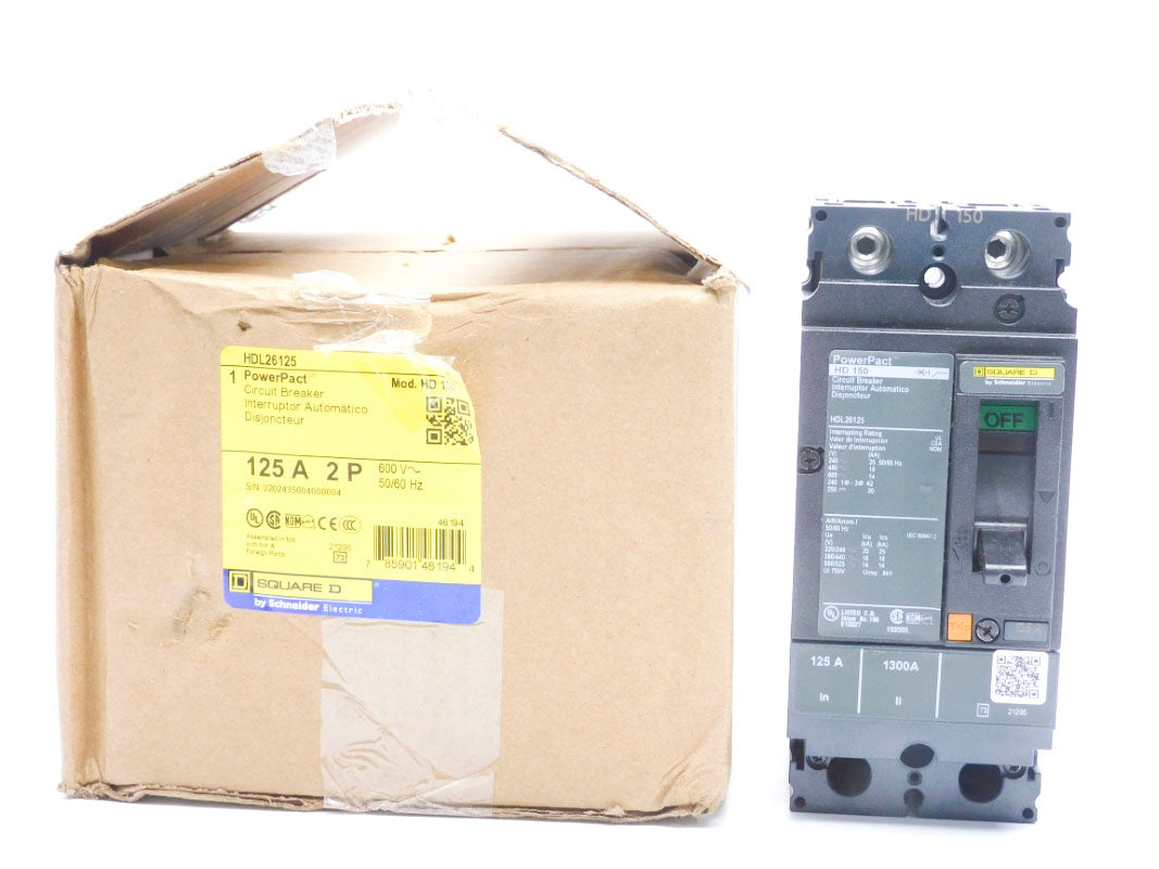 SQUARE D HDL26125 600V 125A NSMP