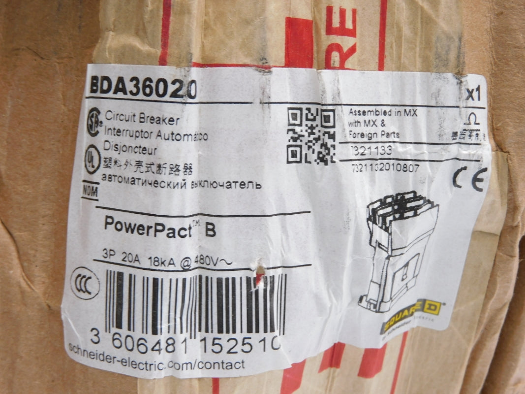 SQUARE D BDA36020 480V 20A NSMP
