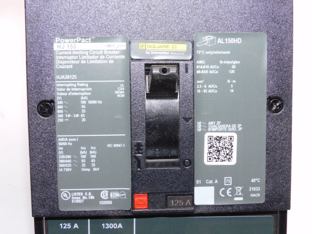 SQUARE D HJA36125 600V 125A NSMP