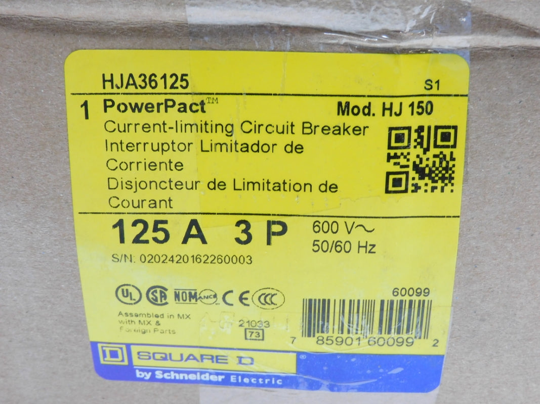 SQUARE D HJA36125 600V 125A NSMP