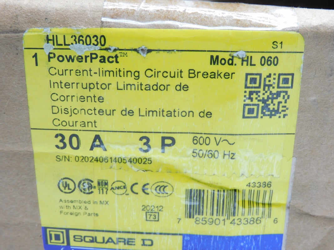 SQUARE D HLL36030 600V 30A NSMP