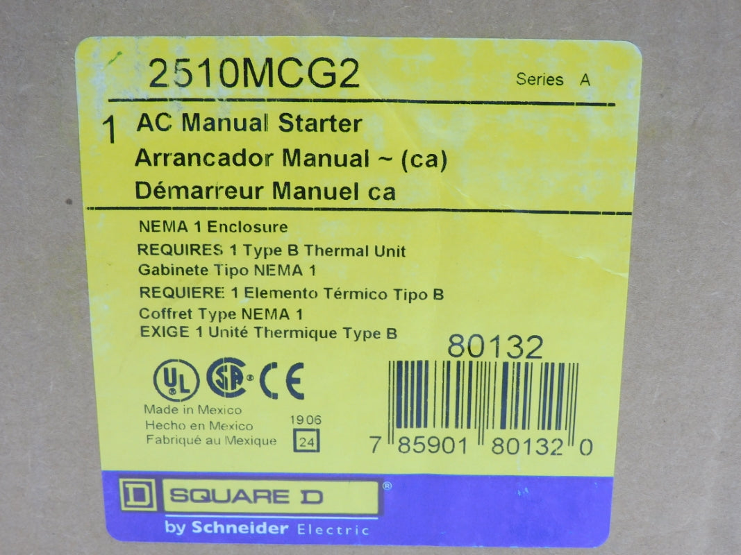 SQUARE D 2510MCG2 SER. A 600V NSMP