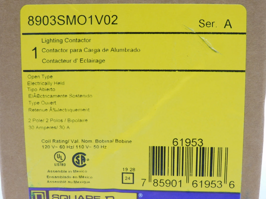 SQUARE D 8903SMO1V02 SER. A 120V 30A NSMP