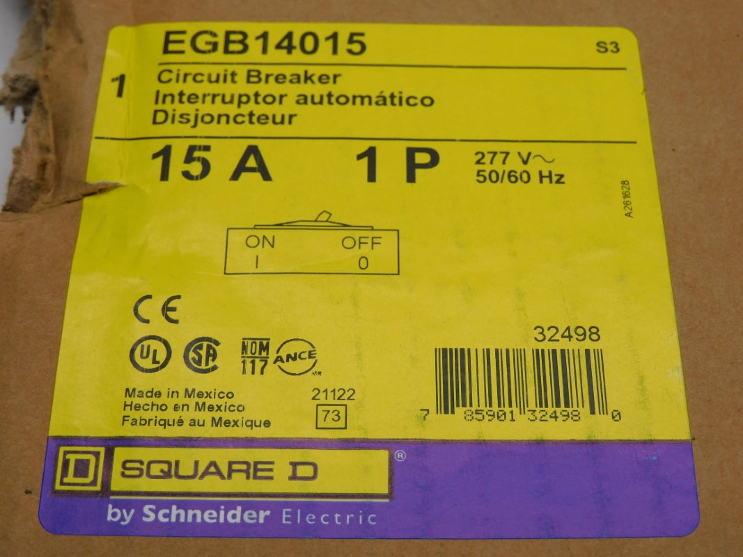 SQUARE D EGB14015 277V 15A NSMP