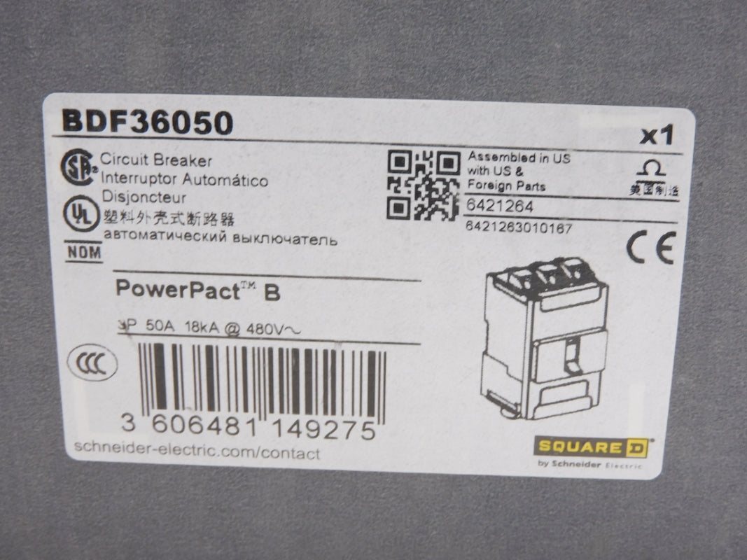 SQUARE D BDF36050 480V 50A NSMP