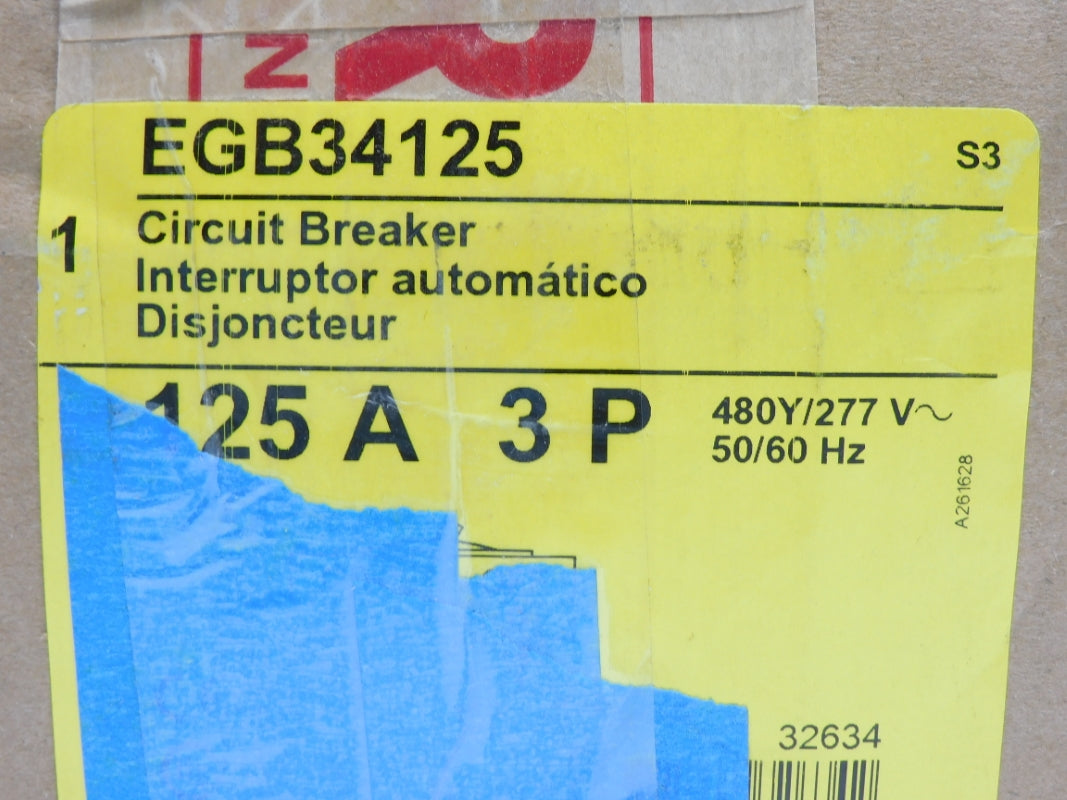 SQUARE D EGB34125 480V 125A NSMP