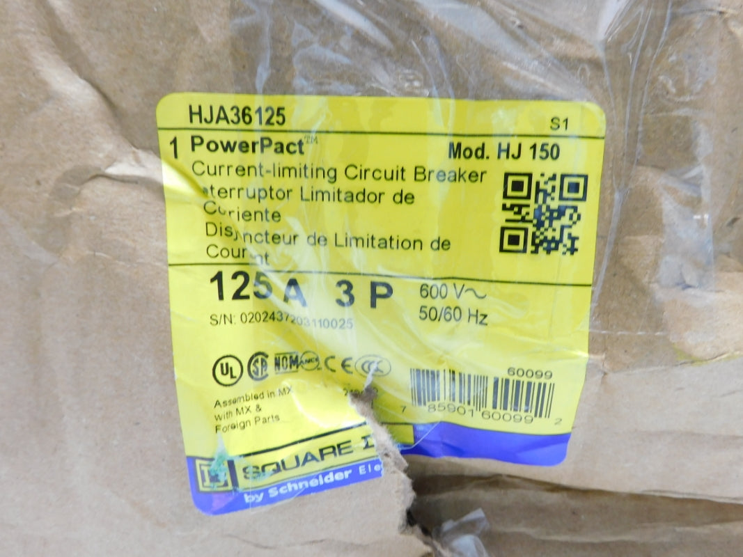 SQUARE D HJA36125 600V 125A (WHITE) NSMP