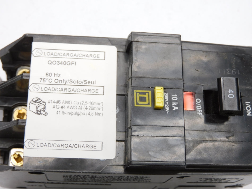 SQUARE D QO340GFI 208V 40A NSMP