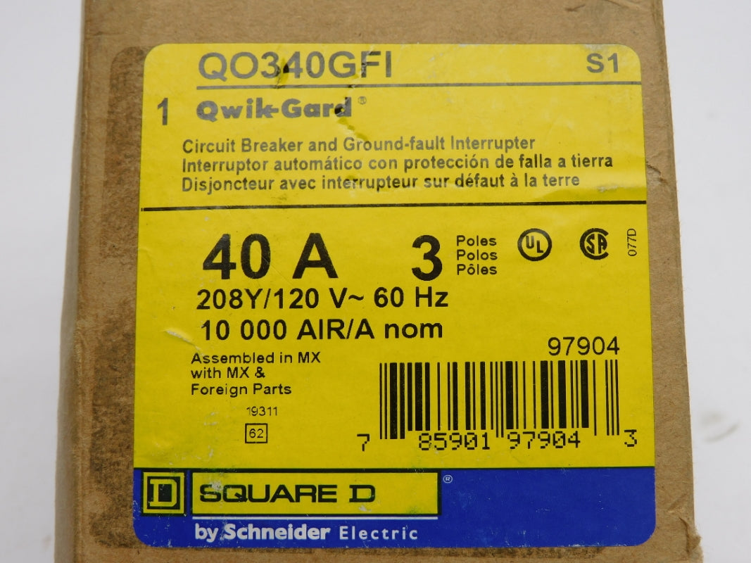 SQUARE D QO340GFI 208V 40A NSMP