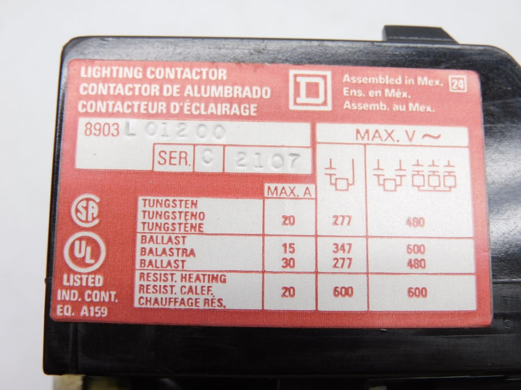 SQUARE D 8903LO1200V02 SER. C 120V 30A (AS PICTURED) NSMP
