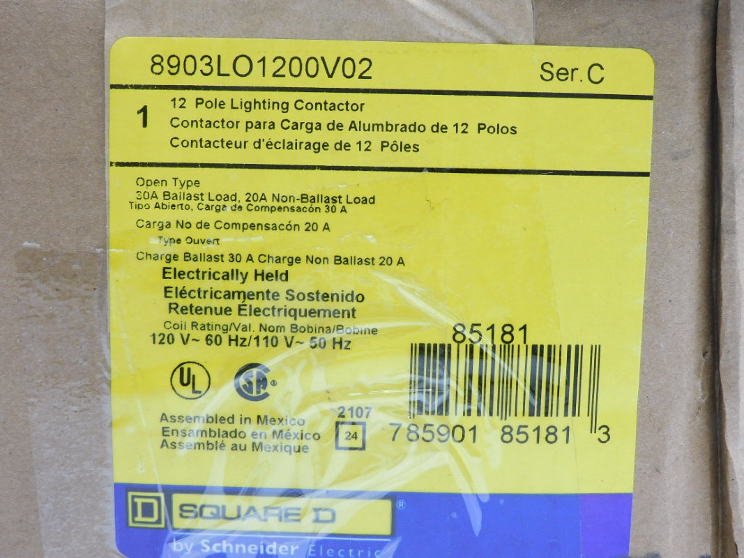 SQUARE D 8903LO1200V02 SER. C 120V 30A (AS PICTURED) NSMP