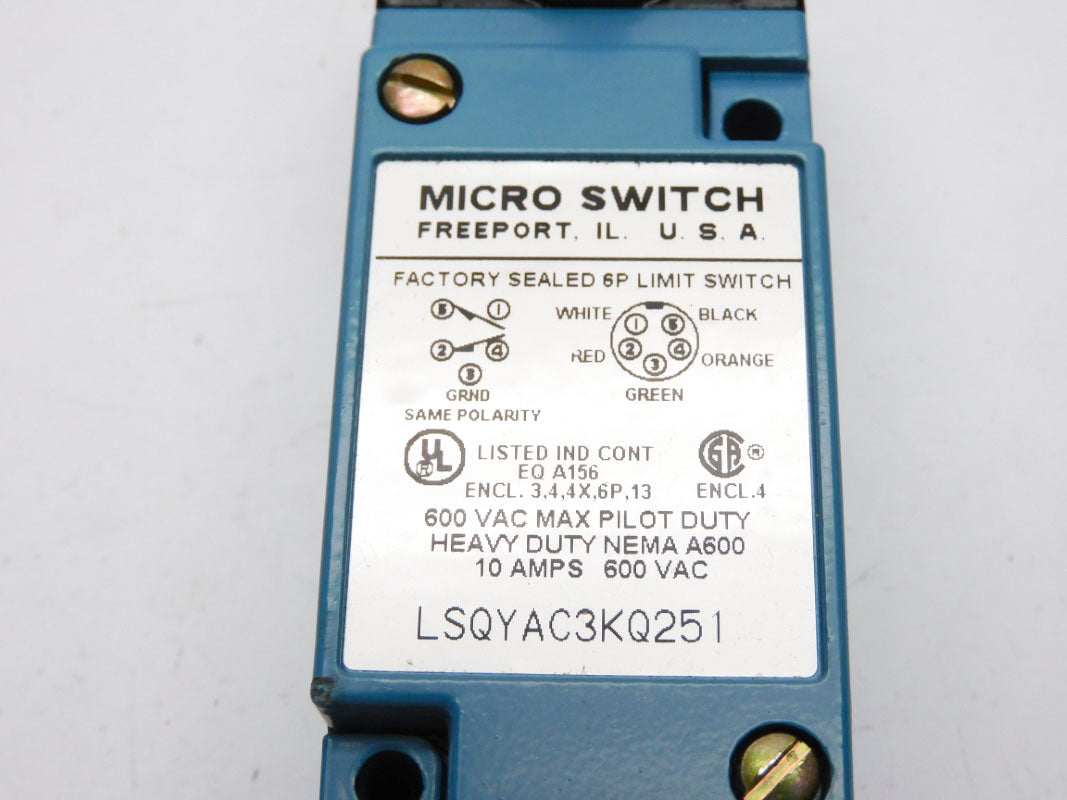 HONEYWELL LSQYAC3KQ251 600VAC 10A NSMP