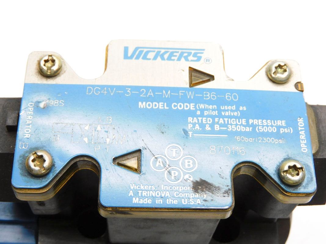 VICKERS DG4V-3-2A-M-FW-B6-60 870116 120V 5000PSI NSNP