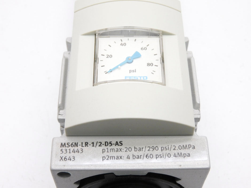 FESTO MS6N-LR-1/2-D5-AS 531443 SER. X643 290PSI NSMP
