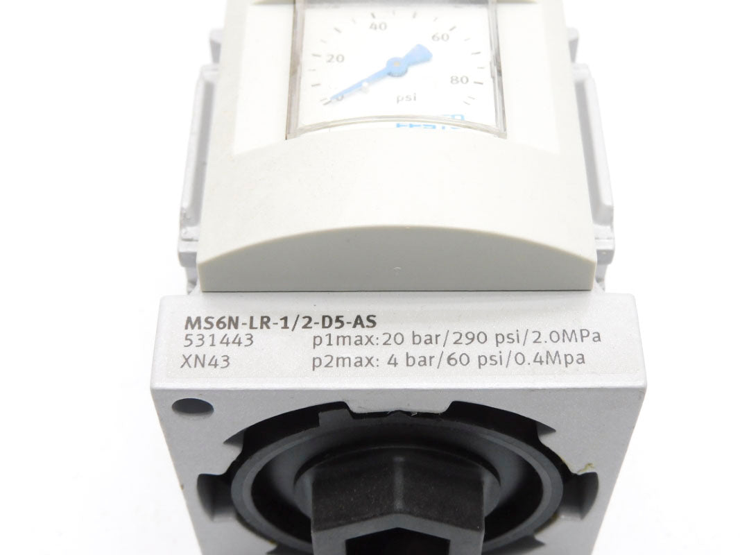 FESTO MS6N-LR-1/2-D5-AS 531443 SER. XN43 290PSI NSMP
