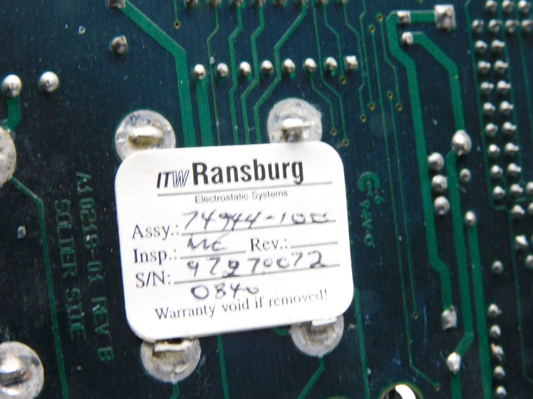 ITW RANSBURG 74944-190 A10219-01 REV. B UNMP