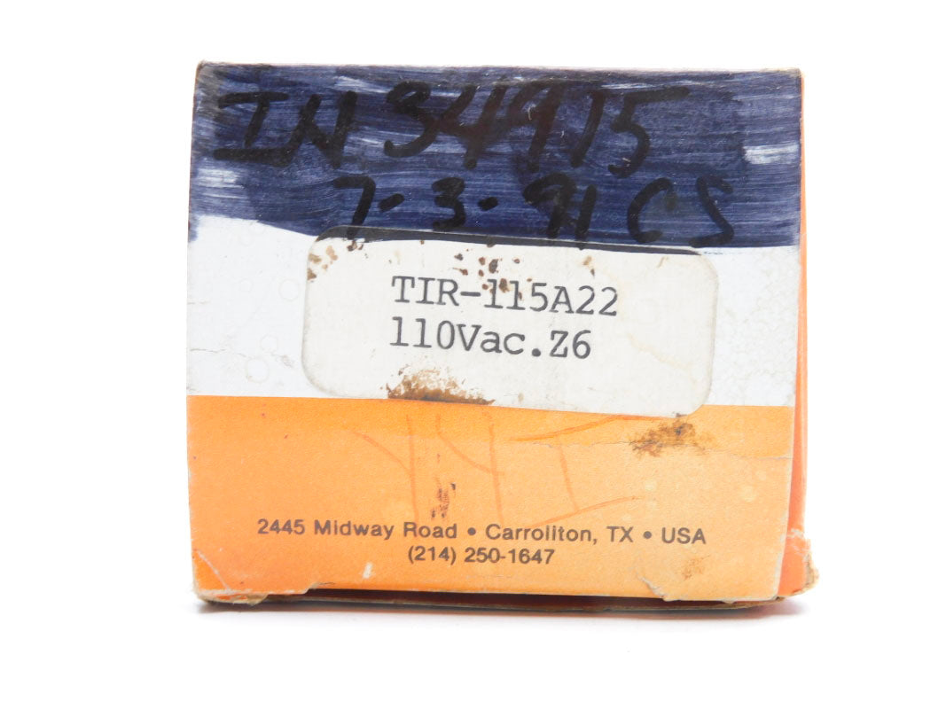 SYRACUSE ELECTRONICS TIR-115A22 Z6 110VAC 10A NSMP