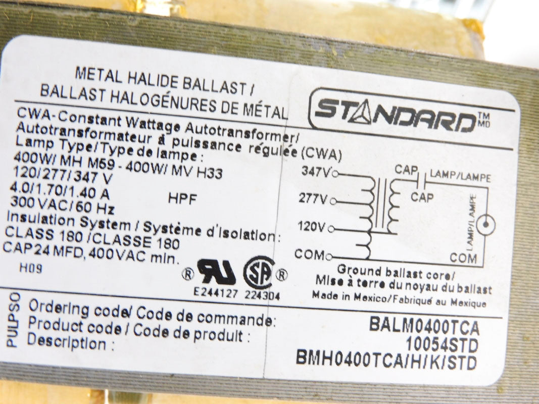 STANDARD BMH0400TCA/H/K/STD 347V 4.0A NSMP