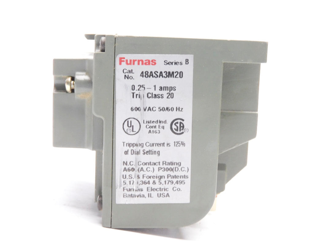 FURNAS 48ASA3M20 SER. B 600VAC 0.25-1A  UNMP