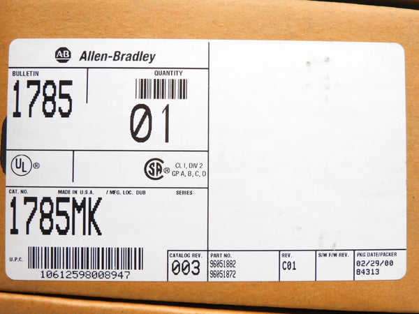 ALLEN BRADLEY 1785-MK DATE: 2000 NSFS